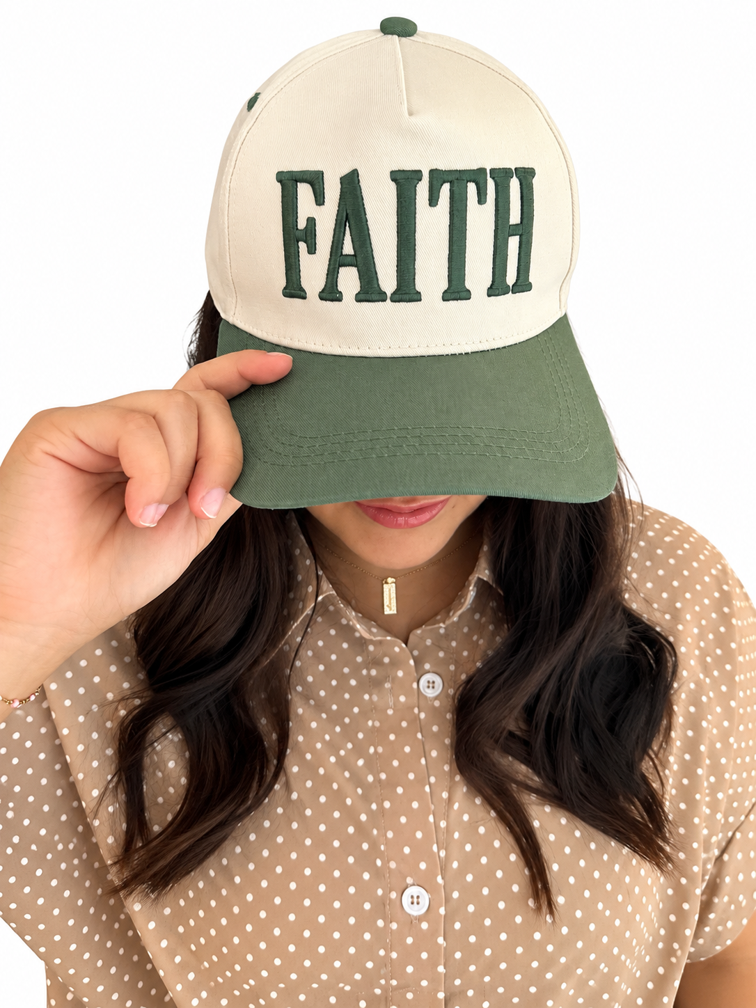 “FAITH” Dark forest canvas cap