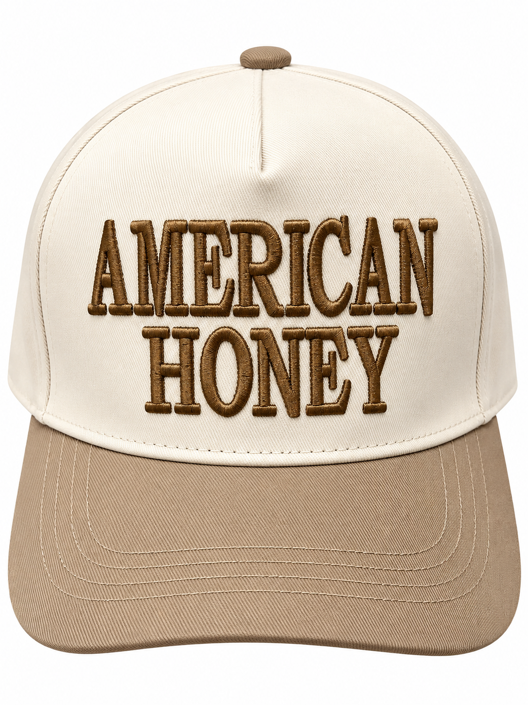 “AMERICAN HONEY” Ash mocha canvas cap