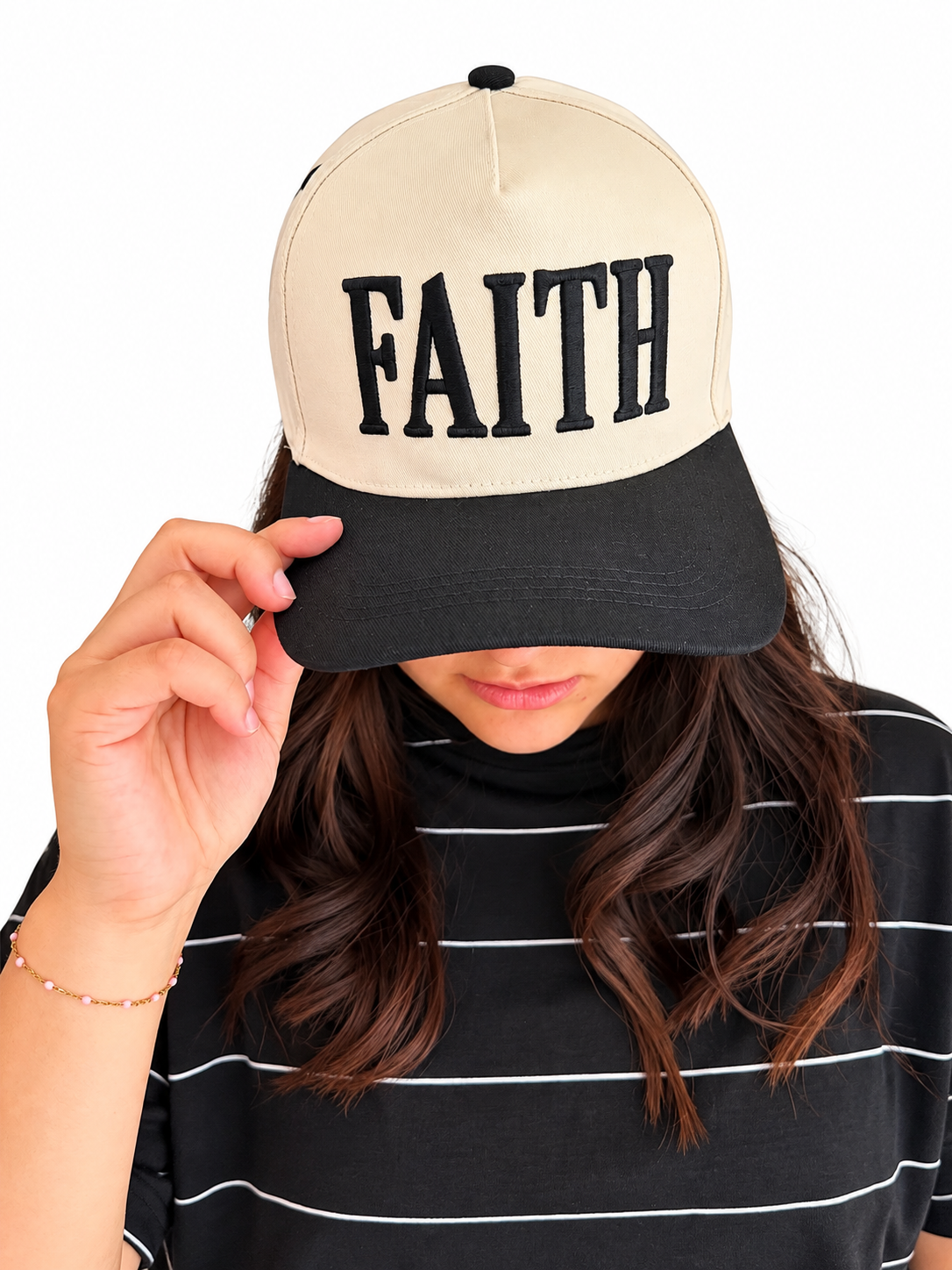 “FAITH” Black canvas cap