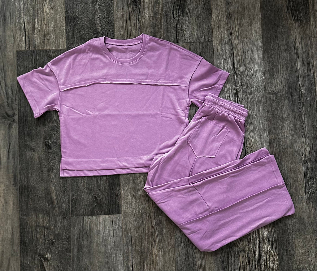 Boxy tee and pants set
